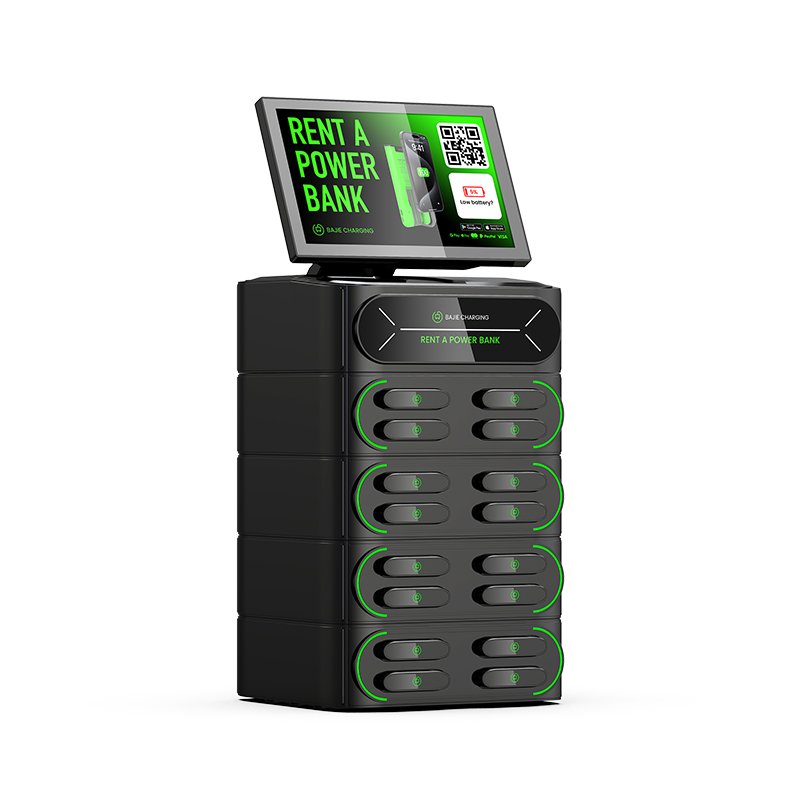 6000mah rental power bank power station 16 slots integrated stackable fast chargers vending machine sharing charging station