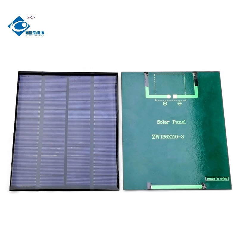 12V Poly Epoxy Sealed Solar Panel 2.4W Customized Solar Panels Charger ZW-136110-12V Mini Solar Panels Power Charger