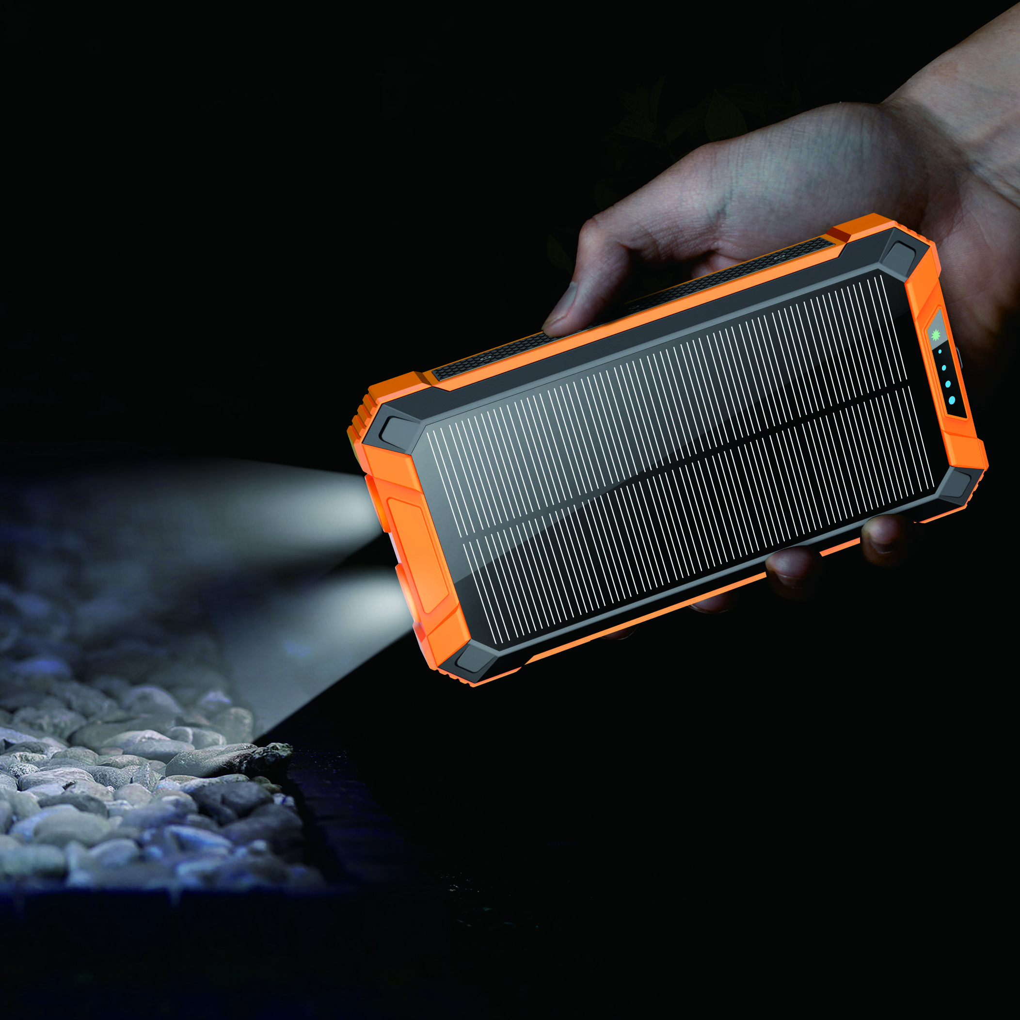 New Products 2022 Unique 20000 mah Solar Powerbank Popular Solar Charger 20000mah IP64 Waterproof Wireless Power Bank