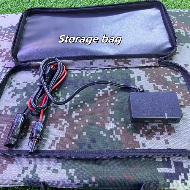 Popular 200W Camouflage Removable Solar Foldable Bag Portable Outdoor Solar Charger Solar Panels for Carport Hiking Travel