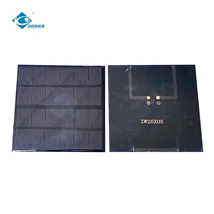 2W Mono Epoxy Adhesive Solar Panel ZW-115115-6V Lightweight Silicon Solar Panel Module 6V Mini Solar Panels Power Charger