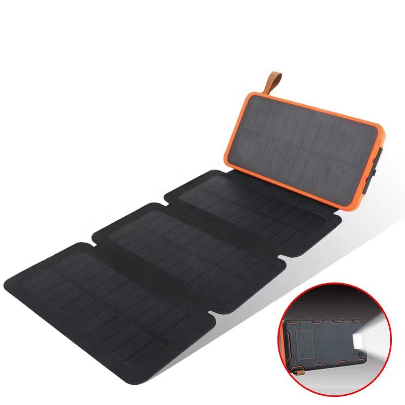 Two Packs of 20,000mAh PD 18W Fast Solar Charger with Foldable Panels power banks & power station