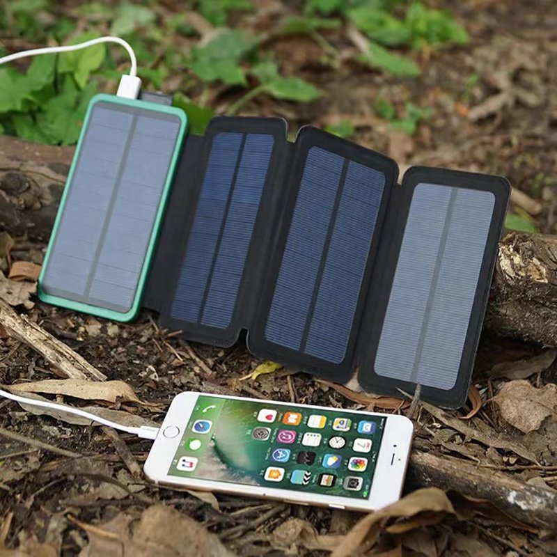 Two Packs of 20,000mAh PD 18W Fast Solar Charger with Foldable Panels power banks & power station