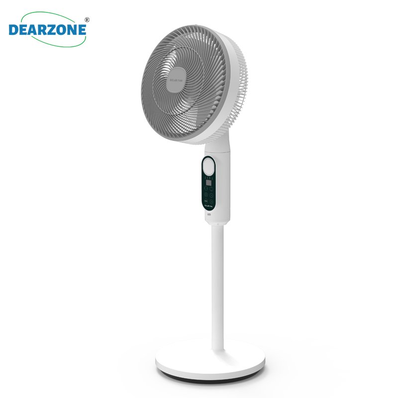Portable Outdoor Indoor Solar Rechargeable Stand Electric Cooling Solar Fan with USB charger and lighting