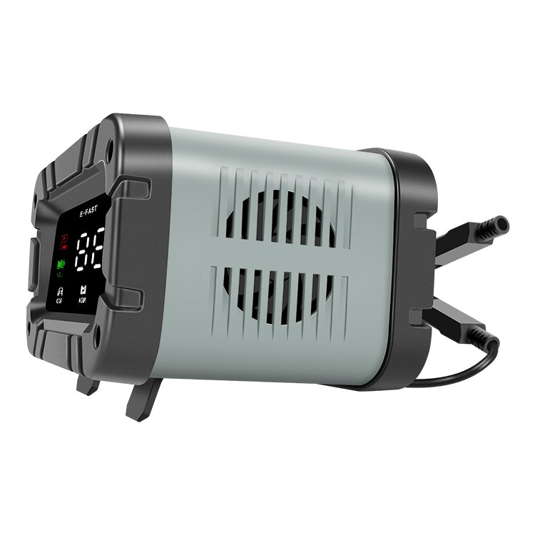 New Product Ideas 2023 E-FAST Super Large Digital Display Full Intelligent 12V 6A Car Battery Charger with Intelligent chip