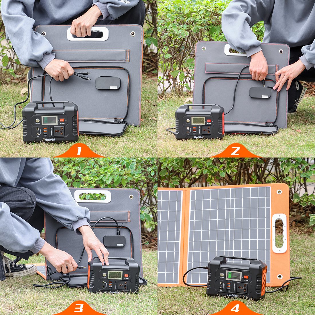 Monocrystalline 60W Solar Charger Charging Outdoor Camping 50w Folding Foldable Portable Solar Panels for Mobile Cell Phone