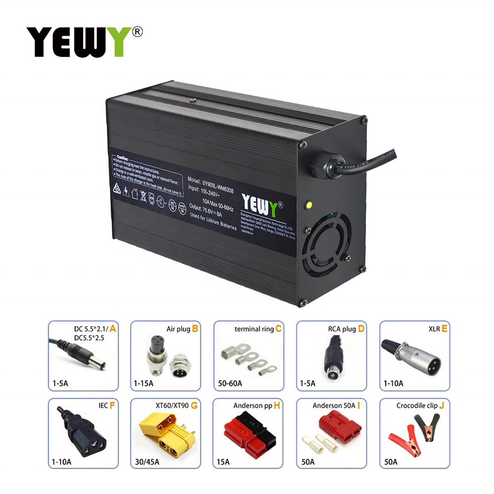 900W UL 12v 24v 36v 48v 60v 72v lead acid car electric solar battery chargers for Stacker Forklift Sightseeing car Charger