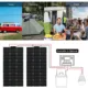 100W 12V Flexible Solar Panel Monocrystalline Cell 12 Volt Semi-Flexible for Marine RV Trailer Boat Cabin Van Car
