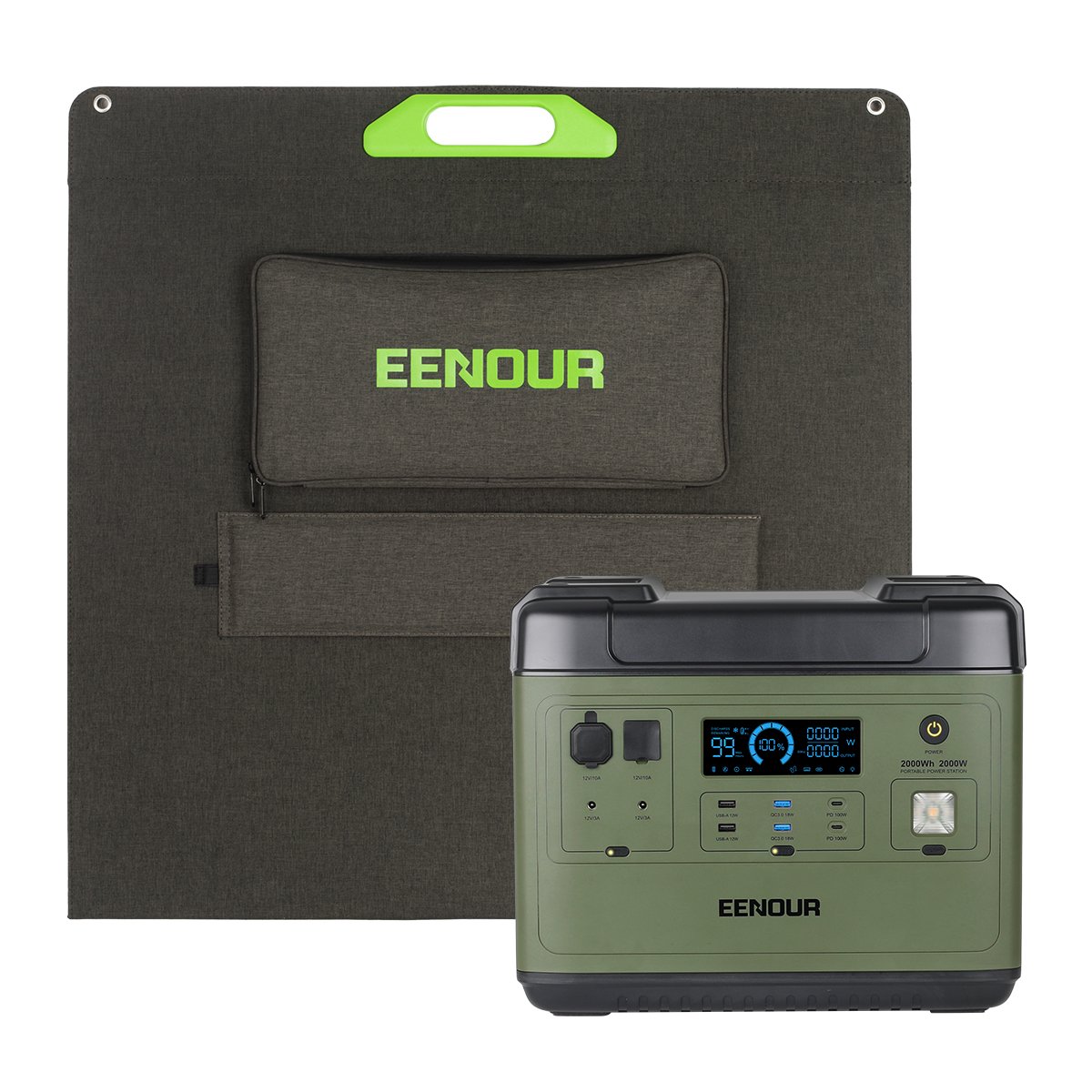 EENOUR 400W Portable Solar Panel Foldable & Durable 400 Watt Solar