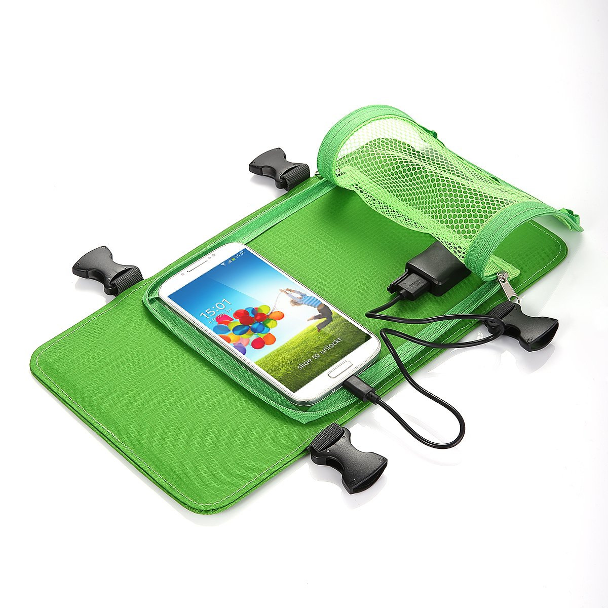 Slocable custom waterproof 6.5W solar panel backpack solar bagpack for cell phones tablets hiking