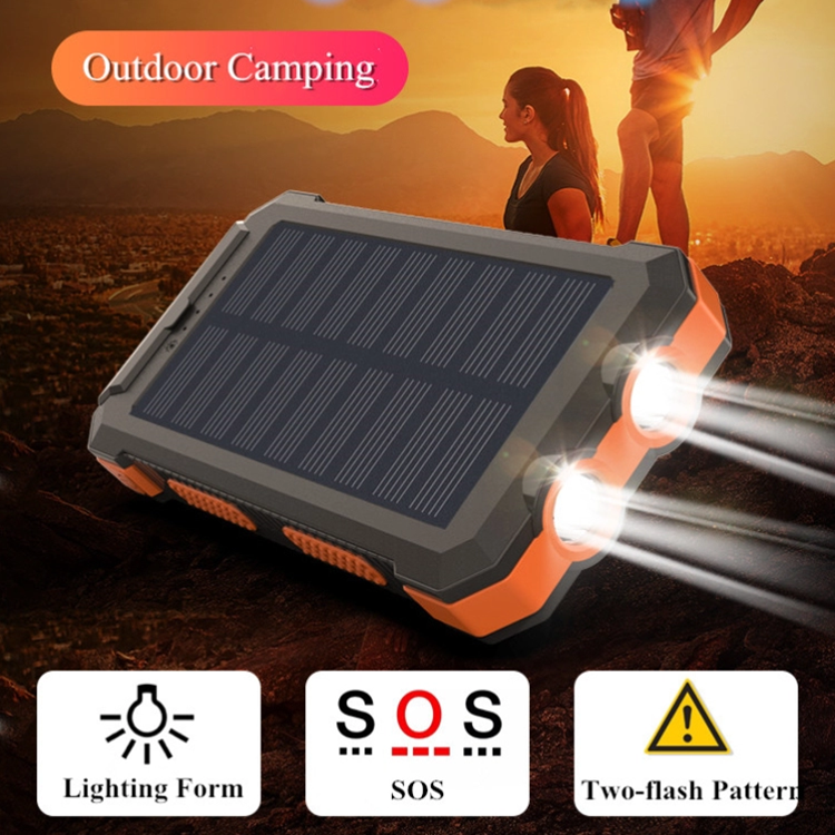 Solar Powerbank 20000mah Portable Solar Phone Charger 2020 Wholesale Custom Solar Power Bank With Concealed Phone Holder