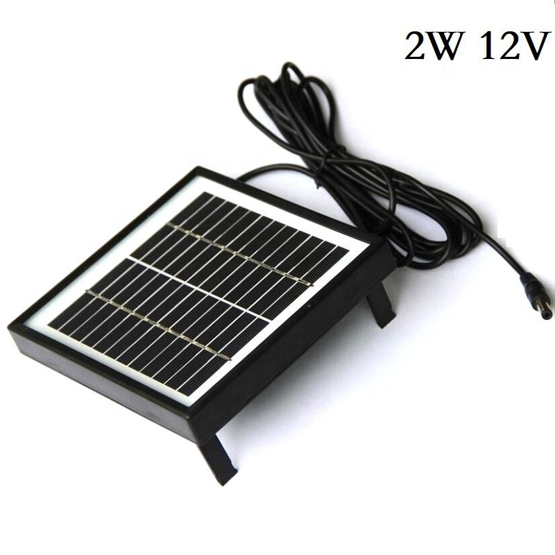 Wholesale 2W 12V Solar Panel Mini with 3M DC5521 Cable for Solar Garden Light Use Portable Chargers Outdoor Household Lighting