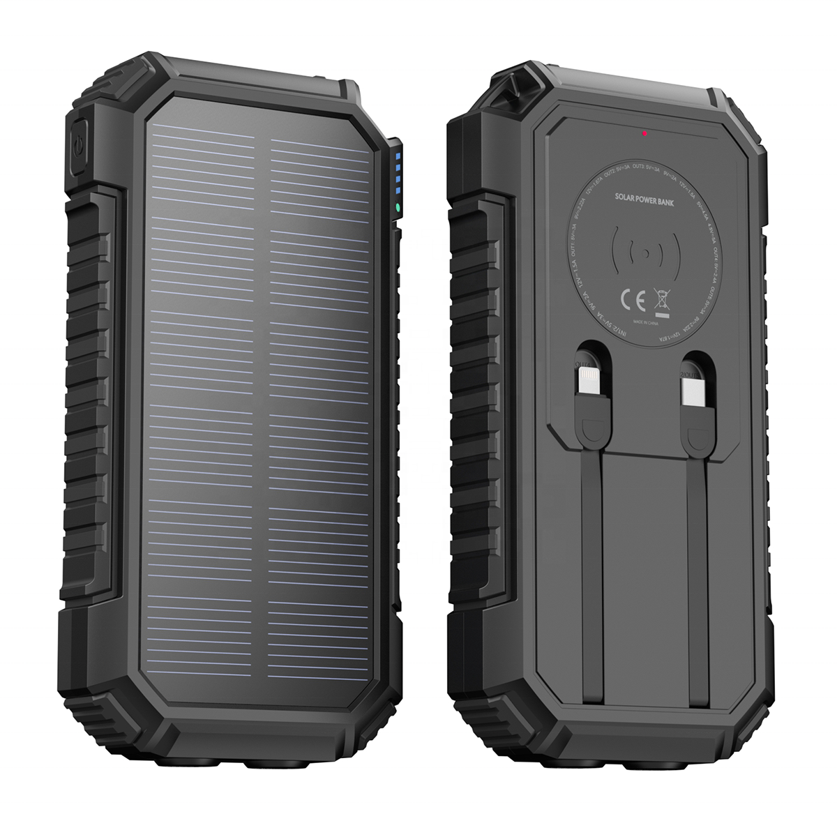 Waterproof 20000 mah Solar Panel Powerbanks Fast Charging For Mobile Phone Charger 2kw 20000mAh Portable Solar Power Bank