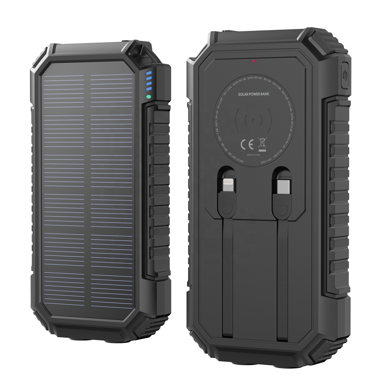 Waterproof 20000 mah Solar Panel Powerbanks Fast Charging For Mobile Phone Charger 2kw 20000mAh Portable Solar Power Bank