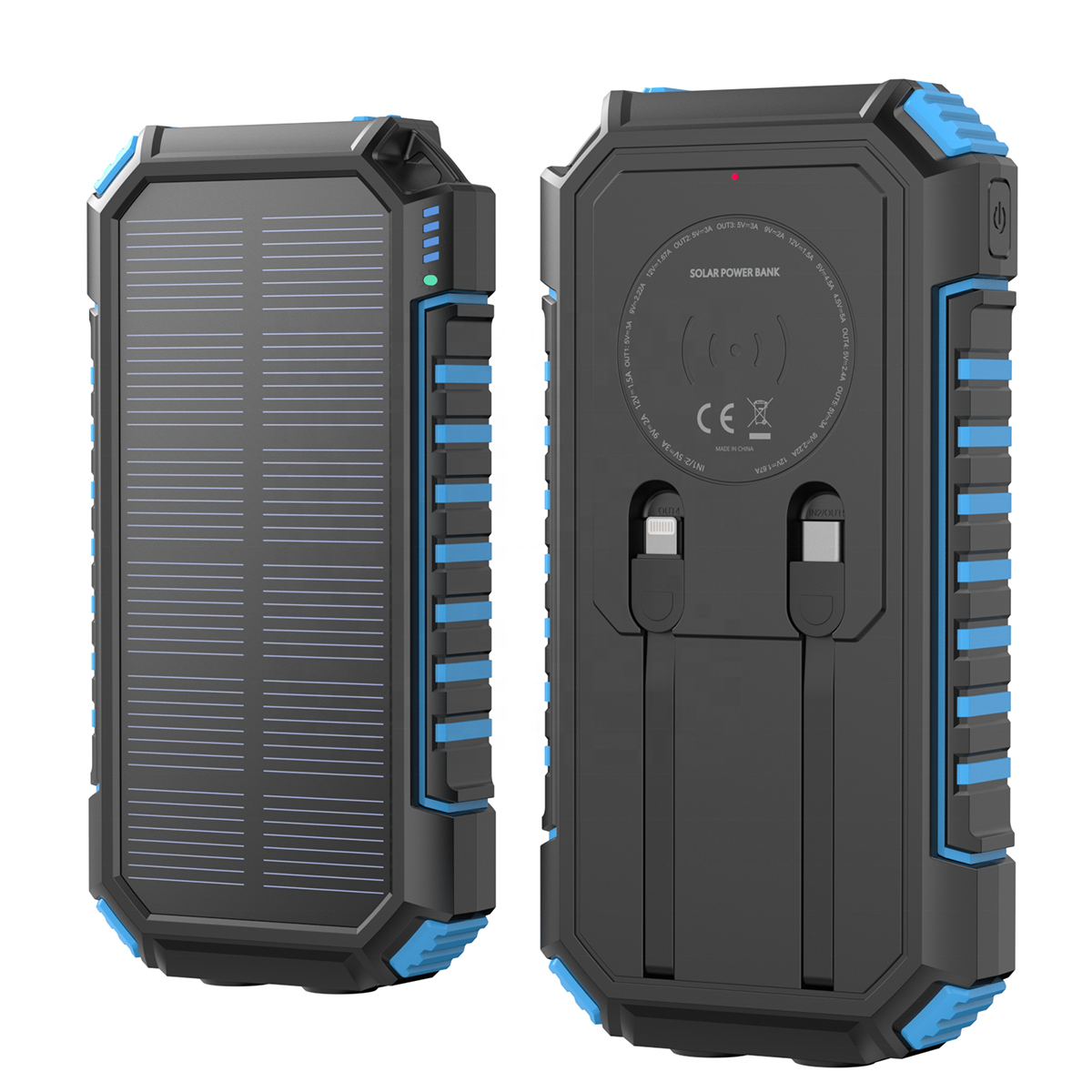 Waterproof 20000 mah Solar Panel Powerbanks Fast Charging For Mobile Phone Charger 2kw 20000mAh Portable Solar Power Bank