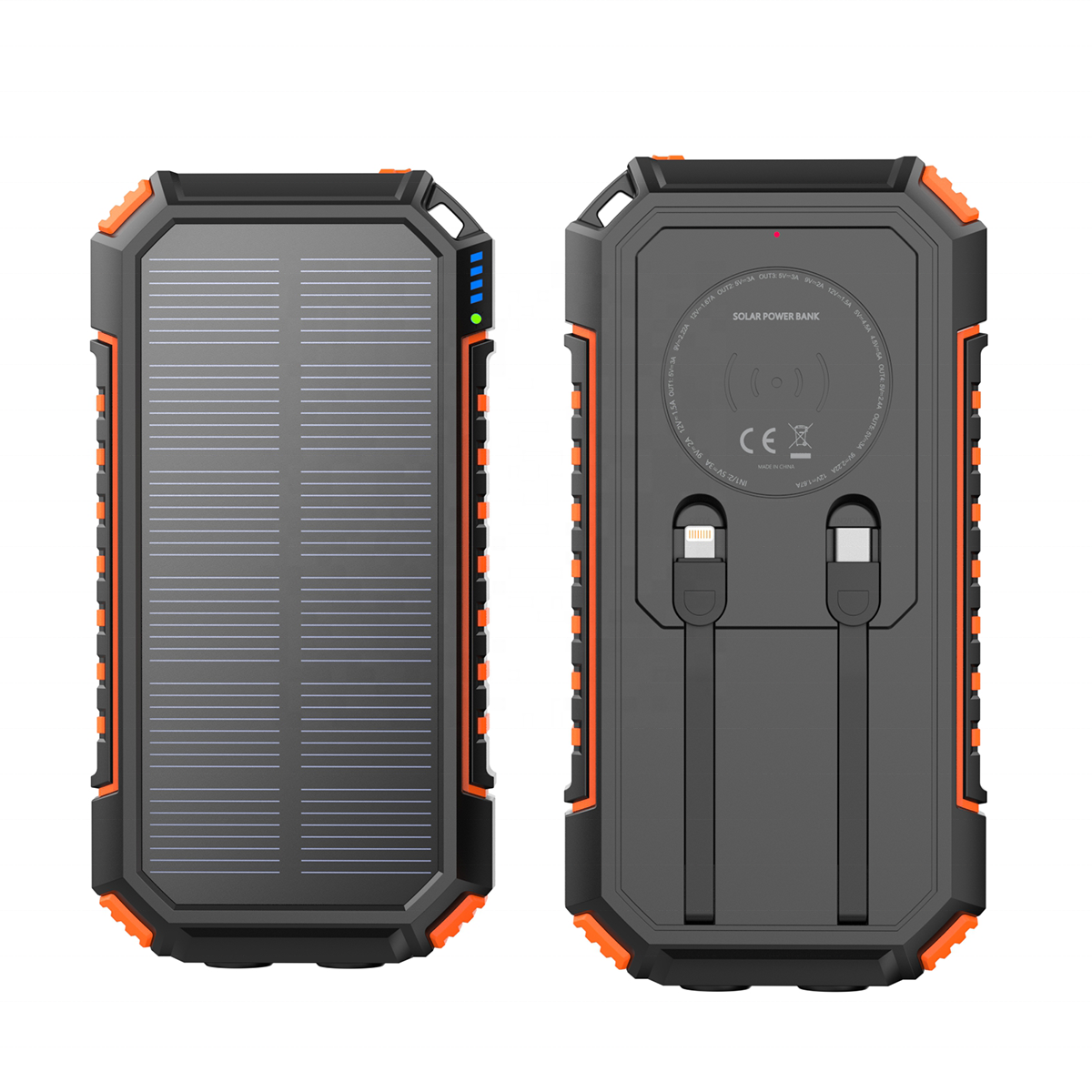 Waterproof 20000 mah Solar Panel Powerbanks Fast Charging For Mobile Phone Charger 2kw 20000mAh Portable Solar Power Bank