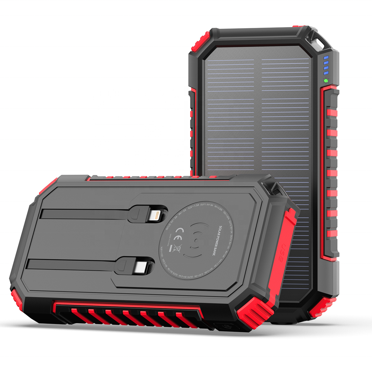 Waterproof 20000 mah Solar Panel Powerbanks Fast Charging For Mobile Phone Charger 2kw 20000mAh Portable Solar Power Bank
