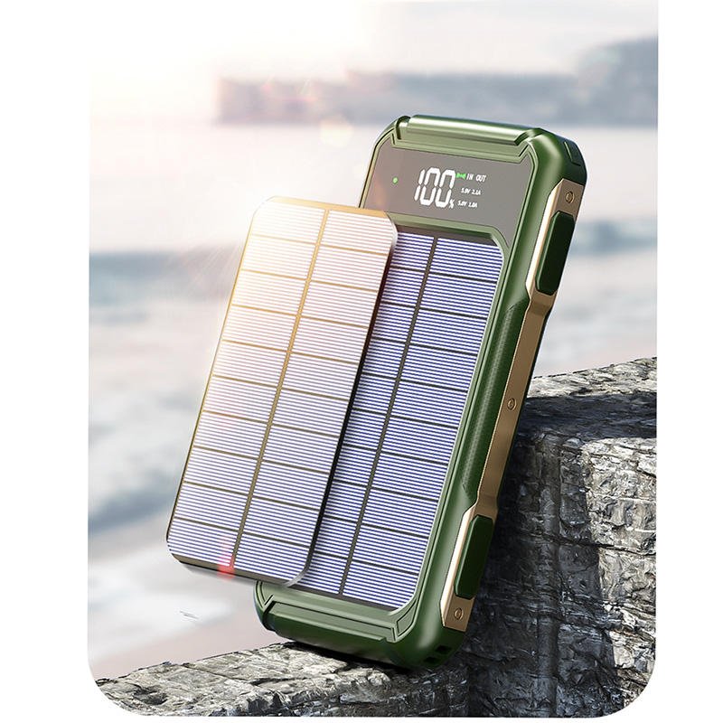 Hot Sale Solar Power Bank 10000mah 20000mah outdoor Fast Charging with built-in cables