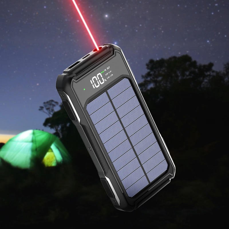 Hot Sale Solar Power Bank 10000mah 20000mah outdoor Fast Charging with built-in cables