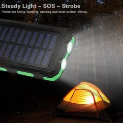 Portable 10000Mah 20000Mah Solar Power Bank For Phone Charger Power Bank Custom Made Logo For Gift 2024