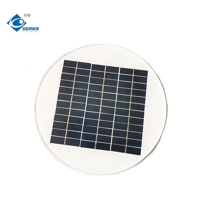 2.5W Transparent Glass Solar Panel ZW-Dia180-18V Glass Laminated Solar Panel 18V Outdoor Ruggedized Mini Solar Panel Charger