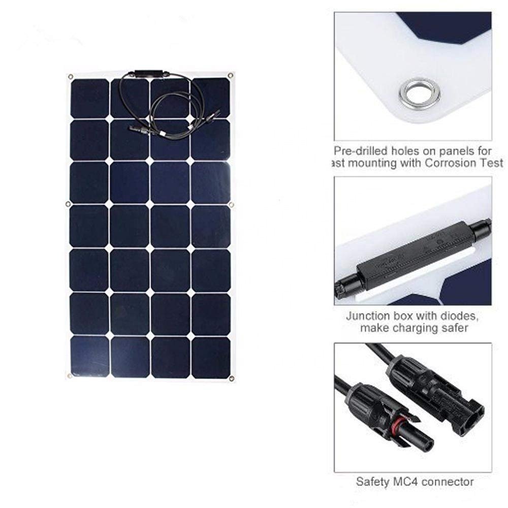 80W portable sunpower solar panel flexible thin Lightweight Solar Panel Charger with MC4 Connector for RV,Boat,Cabin,Tent,Yacht