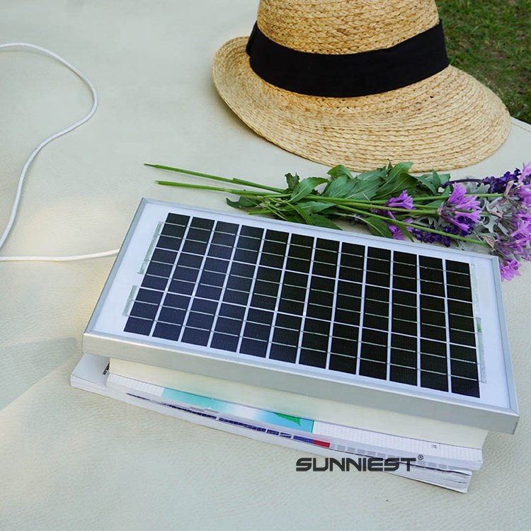 Sunniest customizable economical Sun Power Mini Solar Panels 5W-18V Residential Solar Power Panel 5W Power Charger Solar Panel