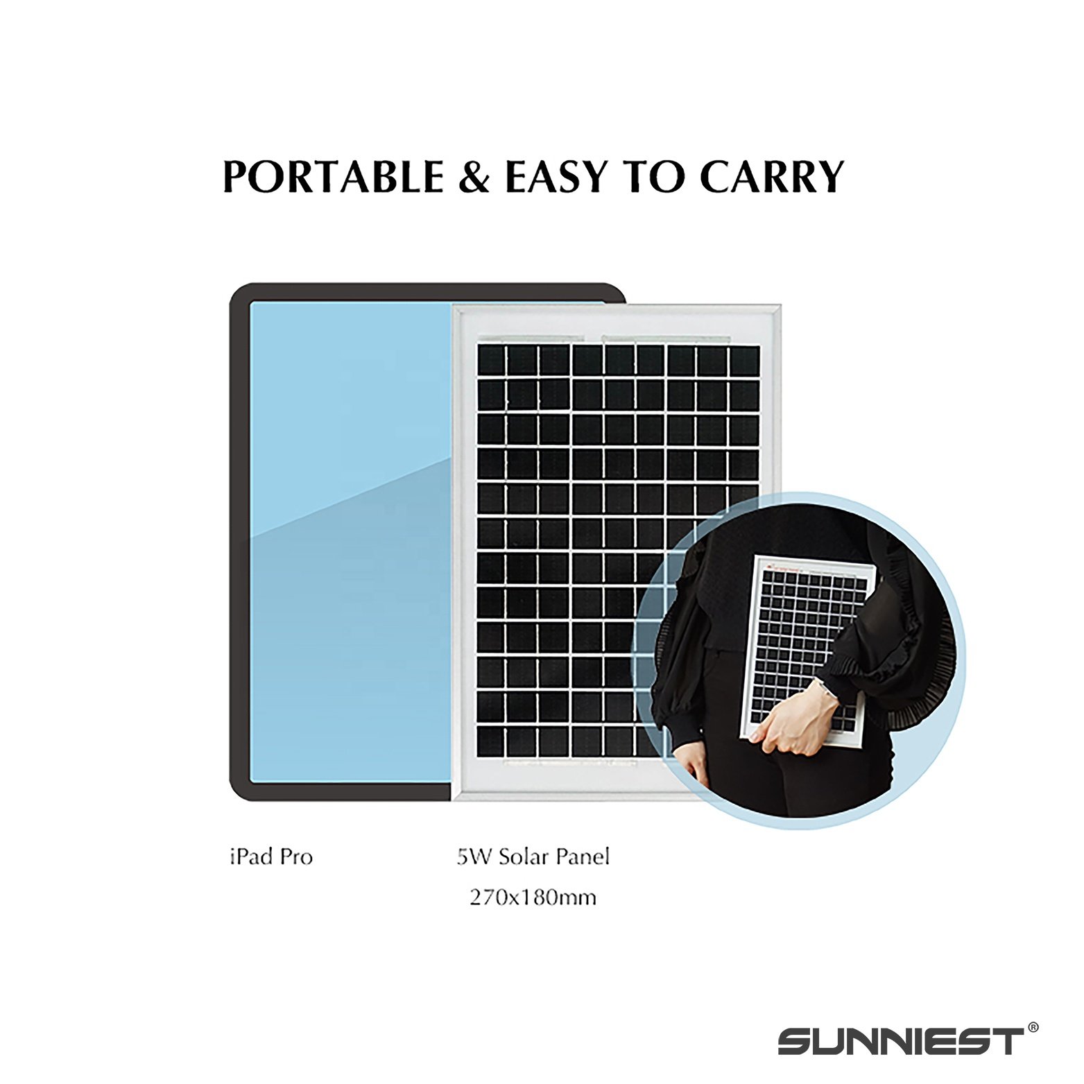 Sunniest customizable economical Sun Power Mini Solar Panels 5W-18V Residential Solar Power Panel 5W Power Charger Solar Panel