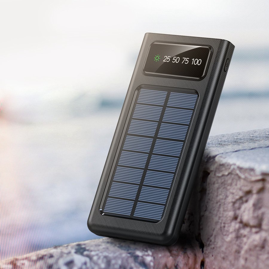 Factory Wholesale Price Powerbank 20000Mah 30000Mah Solar Power Bank Digital Display Power Bank