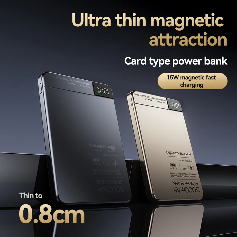 Fast Charging Wireless Magnetic Power Bank 10000mAh PD 20W Portable Auxiliary Battery Quick Charge for iPhone 15Pro Samsung S23