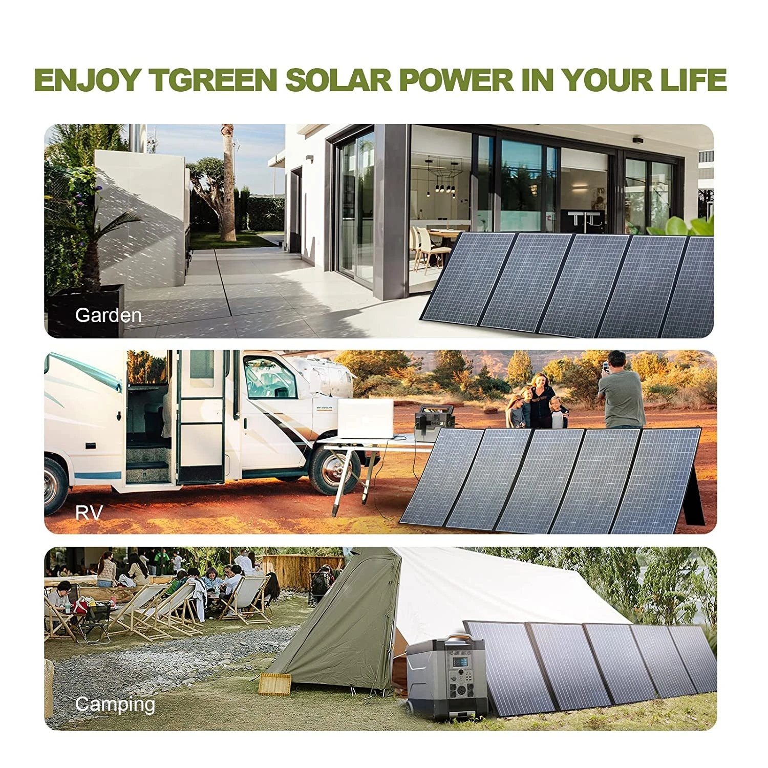 Foldable Solar Panel 400W / 200W / 100W / 60W Solar Charger for Power Station Solar Generator Camping Boat