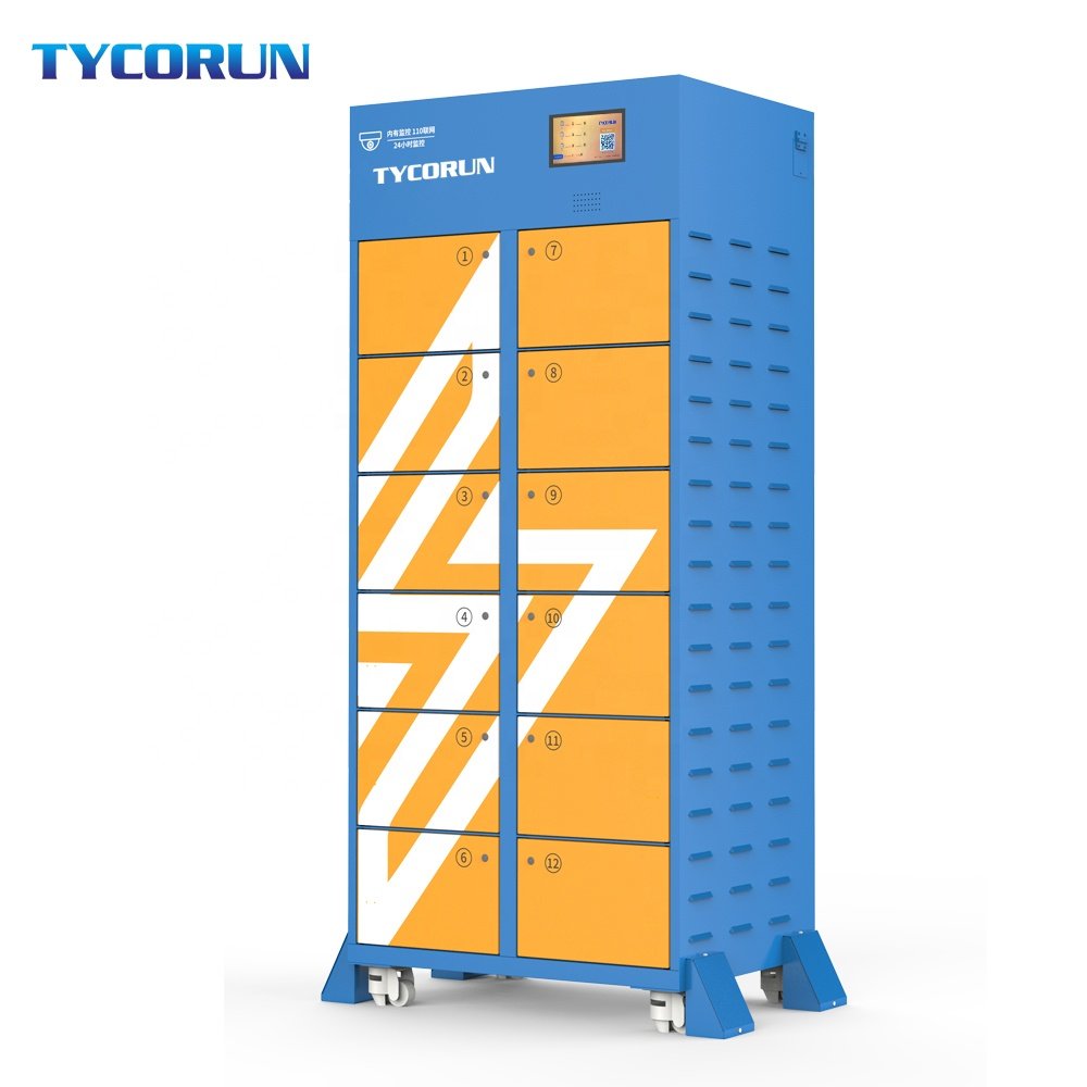Tycorun public charging cabinet battery swap module ev scooter motorcycle ebike solar battery swapping charging station