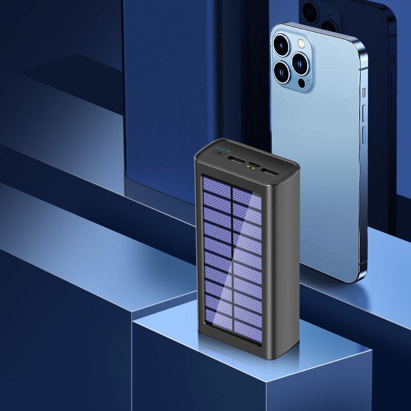 2023 Outdoor Power Bank Solar Panel Phone Charger Waterproof Solar Charger Power Bank With LED lights