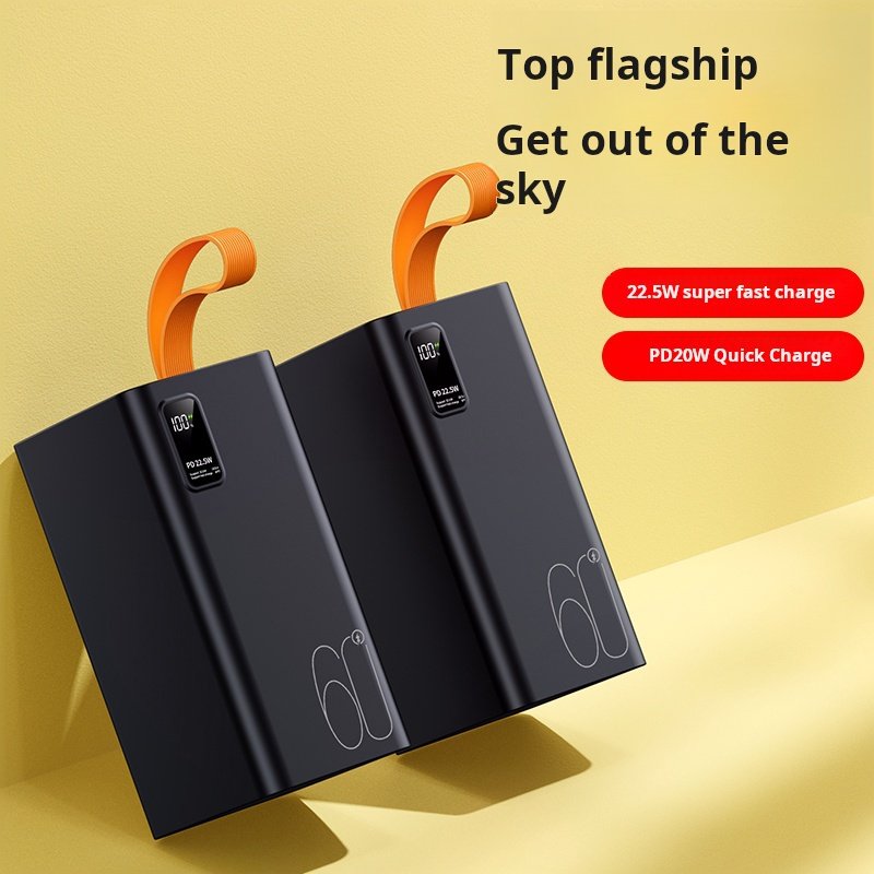Power Bank 22.5W Super Fast charge 60000mAh super capacity charging bank Outdoor camping portable shared mobile power