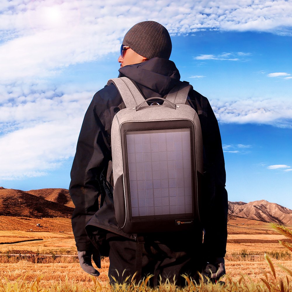 USB Charger laptop Battery Energy Smart eco Backpack Camping Power Solar Panel Pack bag for outdoors Travel backpack unisex
