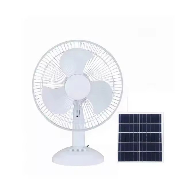 15W Home Electric Fan Solar Rechargeable Fan with Solar Panel Power Saving