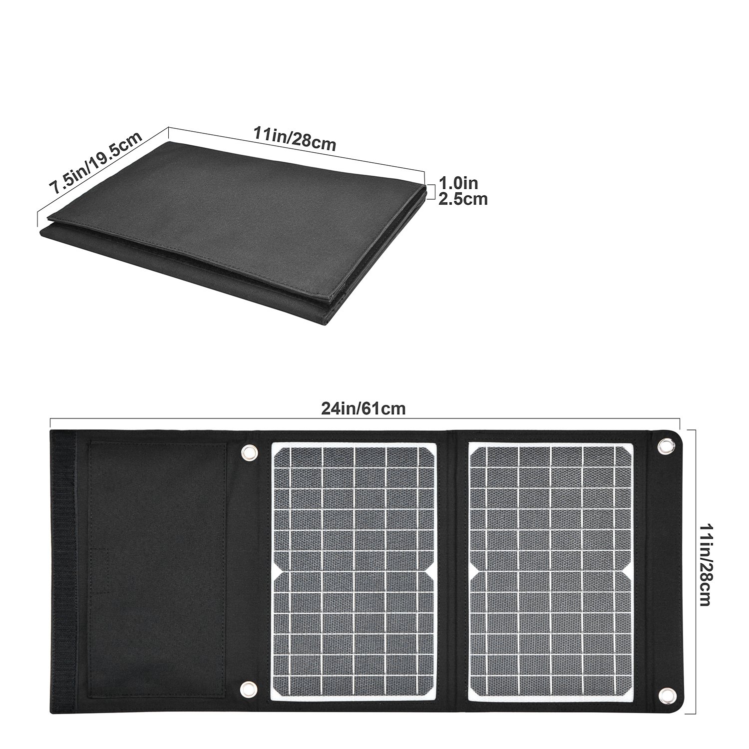Wholesale Solar Bag Charger 15W ETFE Monocrystal Foldable Camping Solar Panels USB Output