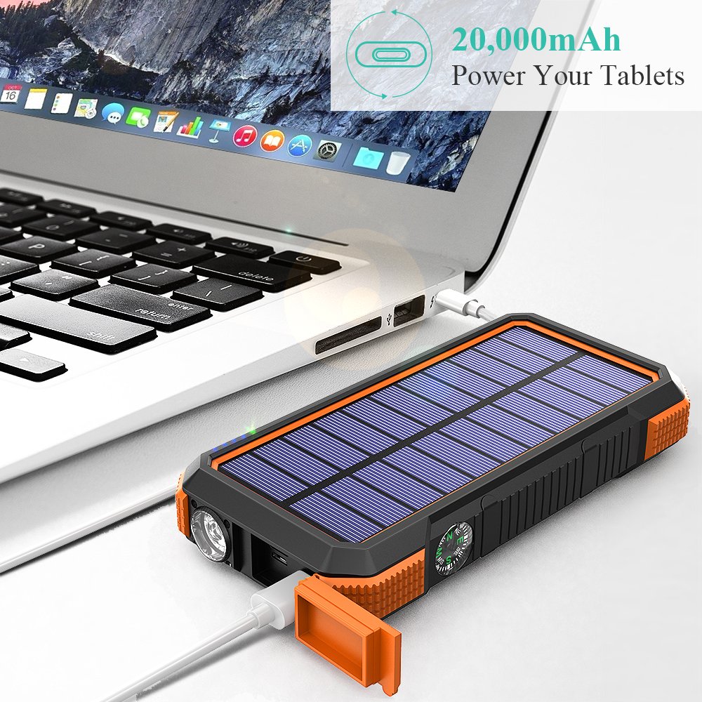 The best-selling 2020 Wireless portable new invention Solar Charger 10000 mah IPX4 waterproof Charger