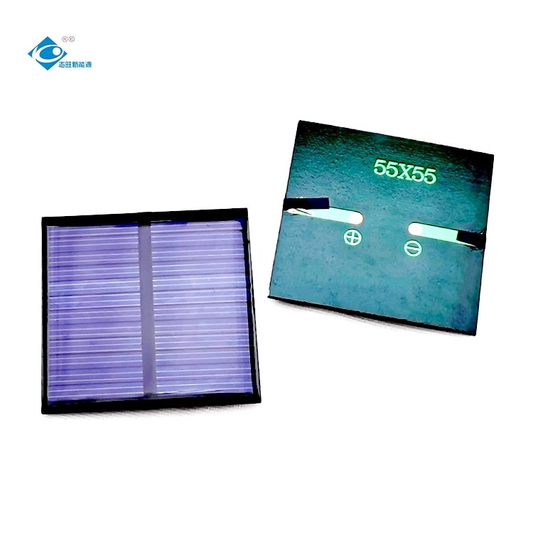 Mini Epoxy Sealed Solar Panel ZW-5555-6V Poly Lightweight Silicon Solar Panel 0.49W Mini Portable Solar Panels Charger 6V