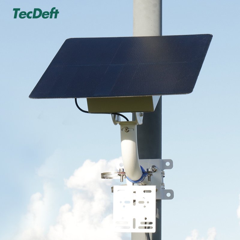TecDeft Solar Panel Battery Kits With 12V 9V 5V 20W 30W 40W USB Type-C DC5521 For Outdoor Solar Garden Light Road Light Camera
