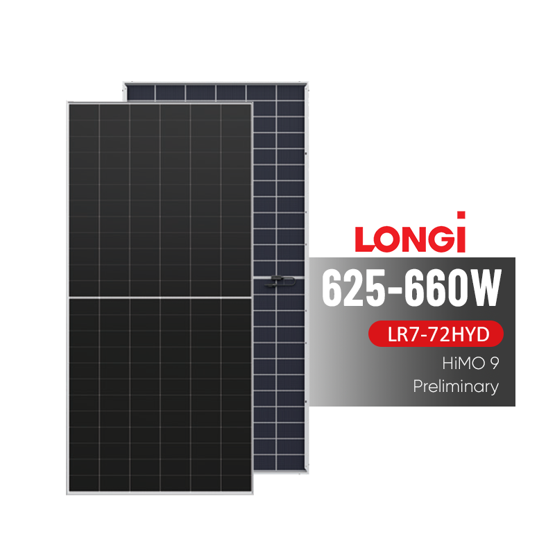 Longi Solar Panels 630W 640W 635W 645W 650W 655W 660W Double Glass Solar Panels Himo 9 Longi LR7-72HYD PV Panels