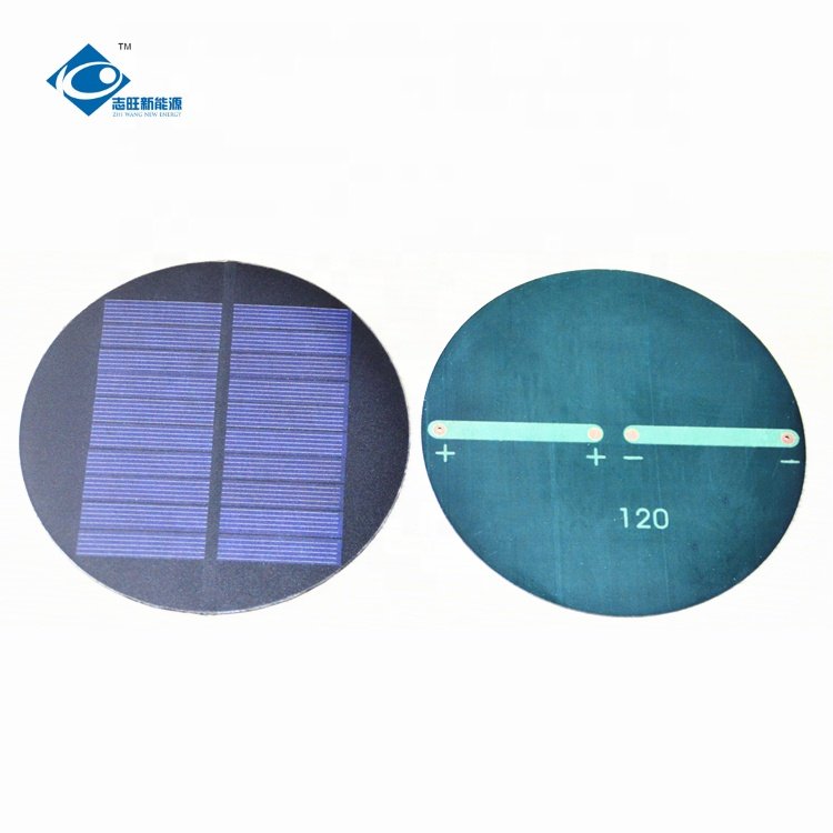 PET Solar Photovoltaic Panel ZW-Dia120-PET Mini Laminated Portable Solar Panel 6V Lightweight Solar Panels Charger 1W