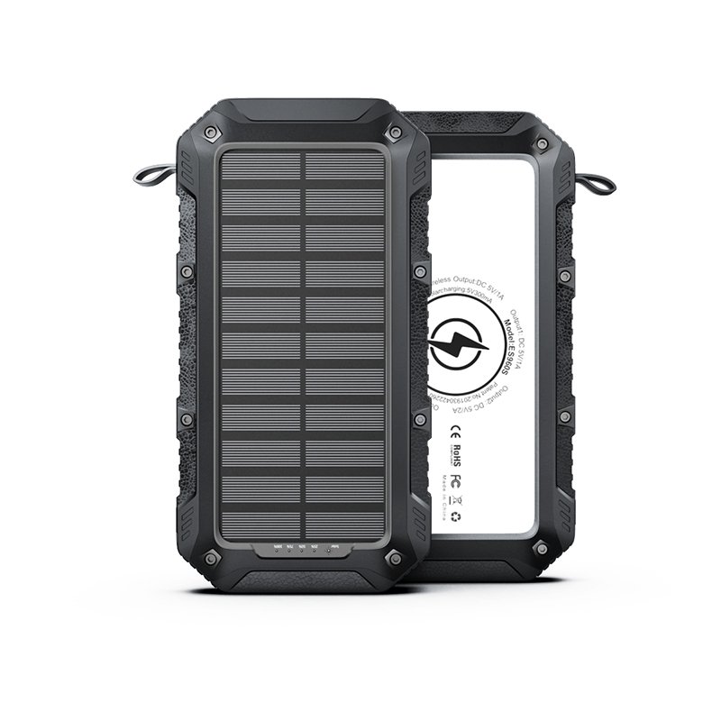 High Capacity Power Bank Solar Wireless 20000Mah Fast Charging Portable Solar Panel Power Bank Tough Solar Charger