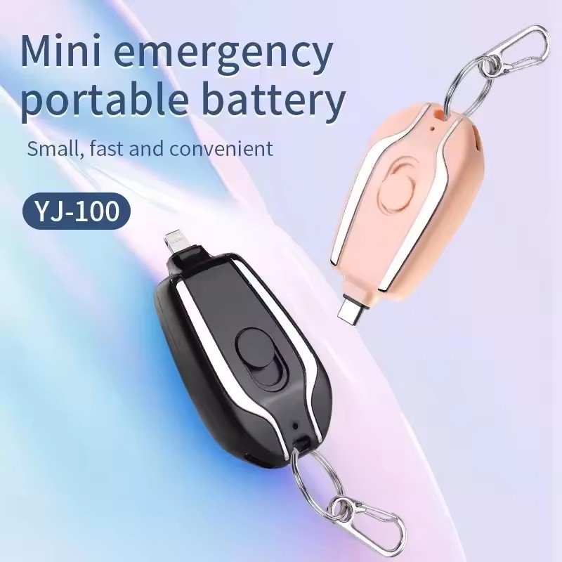 2024 New Arrival Pocket Keychain Emergency Mobile Phone Small Portable Charger Pod Powerbank For Iphone And Android