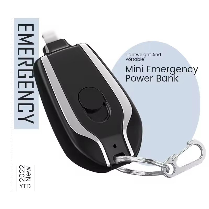 2024 New Arrival Pocket Keychain Emergency Mobile Phone Small Portable Charger Pod Powerbank For Iphone And Android