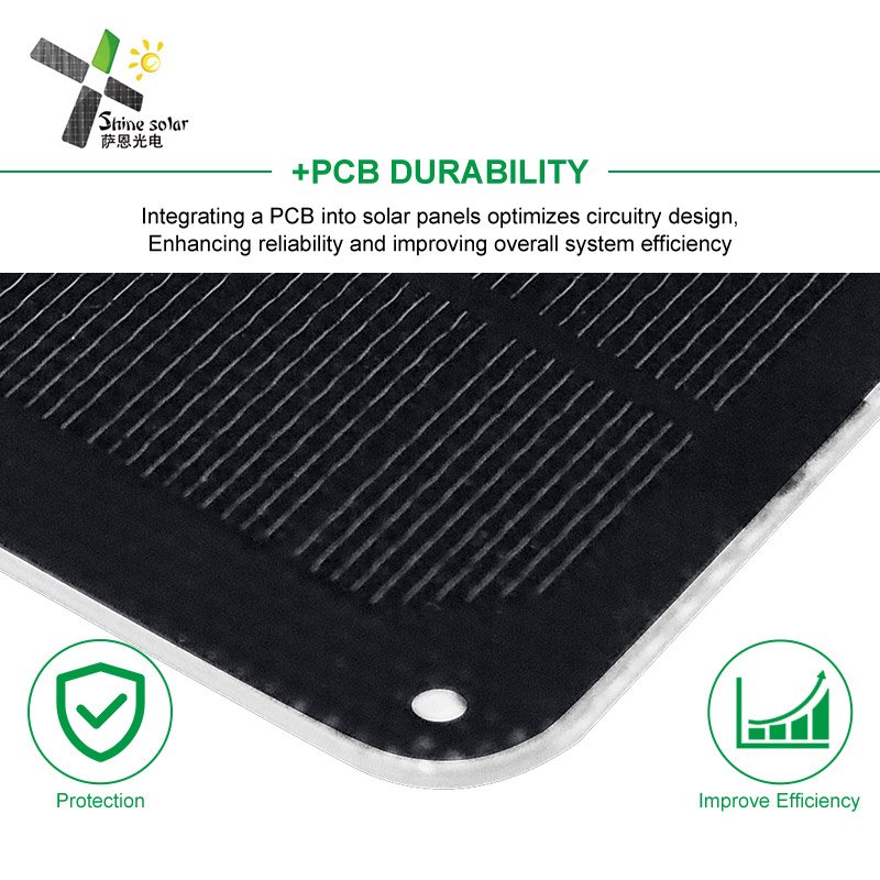 Full Black 10W Solar Panel ETFE Mono Flexible Solar Panel 5V for Cell Phone Car Solar Charger Customized Connector Cable