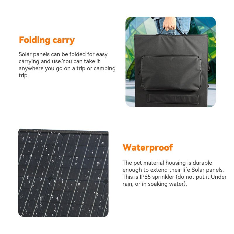 120w Portable Solar Panels Charger Waterproof Energy Storage Foldable Solar Panels made by China