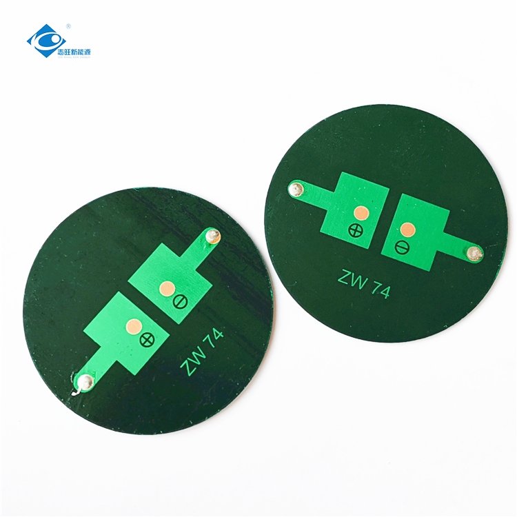 Mini Round Epoxy Adhesive Solar Panel 5.5V Lightweight Silicon Solar PV Module ZW-Dia74 Mini Epoxy Solar Panel 0.4W