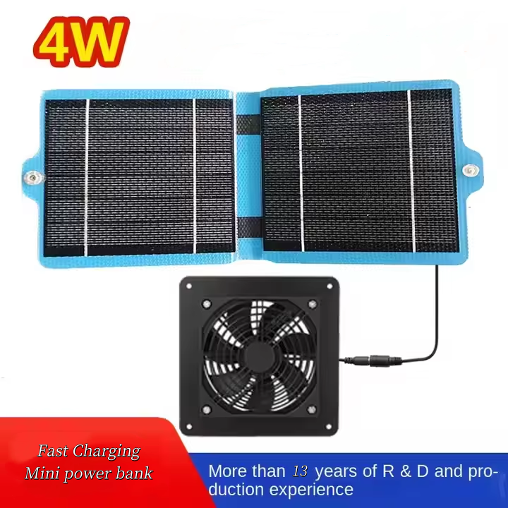Direct Sale Outdoor Charger Portable Light Thin Solar Panels Small Fan Solar Power Generation Panel 4W Solar Charger