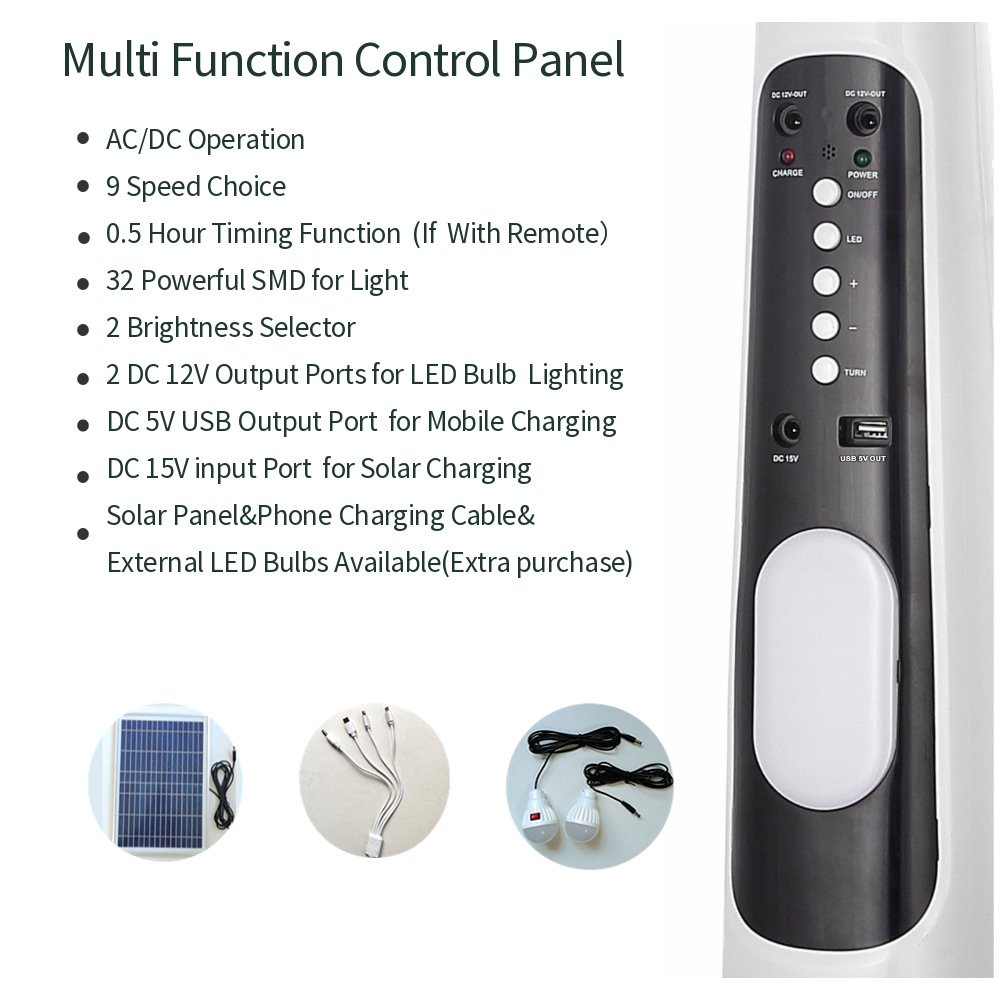 Wholesale price Gear Adjustable Solar Panel Charger Rechargeable Floor Stand Solar Fan 10W AC DC Solar Energy Powered Fan